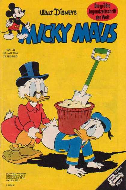 Micky Maus 441 - Donald Duck - Shovel - Sand - Walt Disney - German
