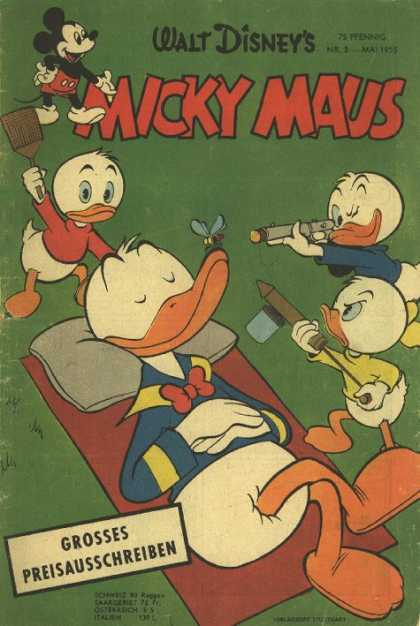 Micky Maus 45 - Walt Disneys - Donald Duck - Fly - Gun - Gross Preisausschreiben