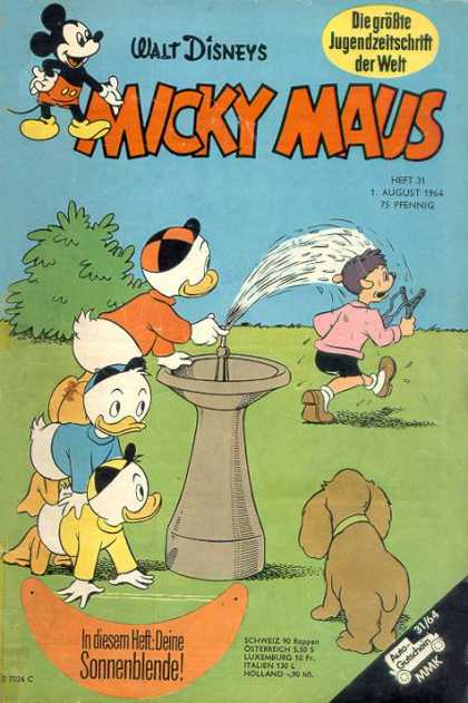 Micky Maus 450 - Walt Disneys - Huey - Dewey - Louey - Water Fountain