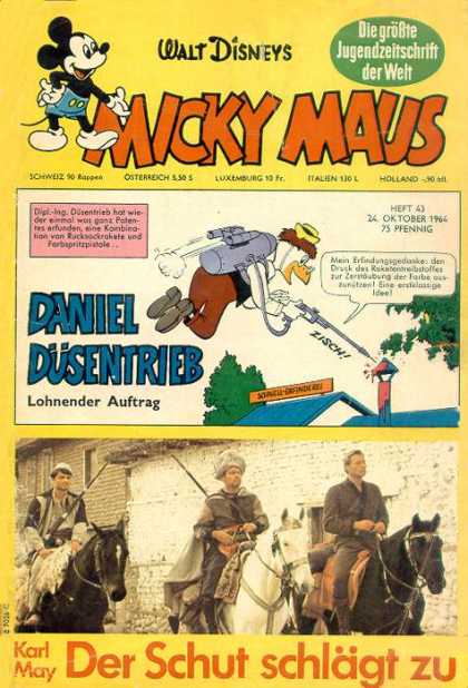 Micky Maus 462 - Walt Disney - Daniel Dusentrieb - Carl May - Lohnender Auftrag - Jet Pack