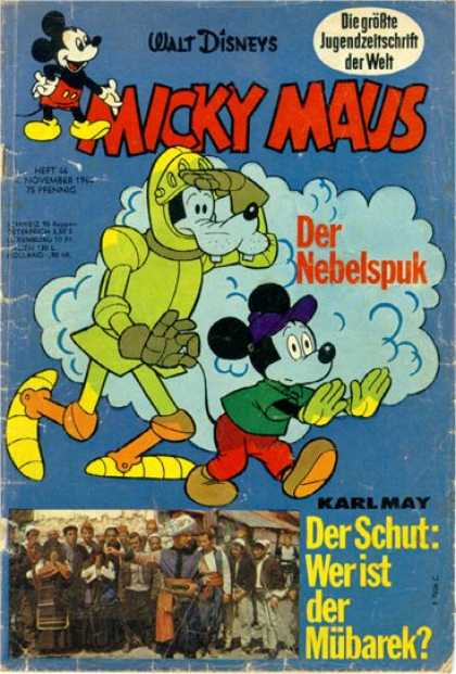 Micky Maus 465 - German Comics - Mickey Mouse - Pluto In A Suit - Blue Cloud - Karl May