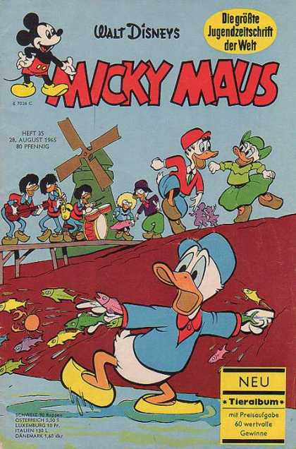 Micky Maus 506 - Disney Comic - Donald Duck - Fish - Dutch - Mickey