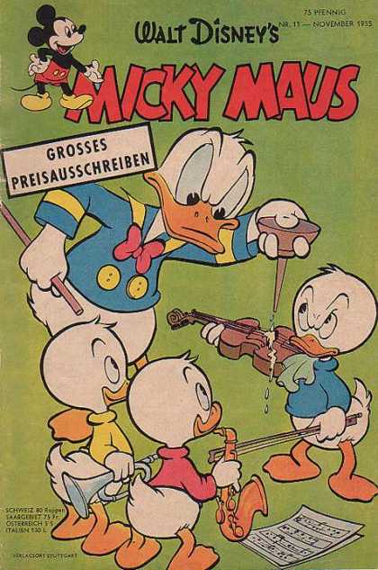Micky Maus 51 - Mickey Mouse - German - 11 - November 1955 - Donald Duck
