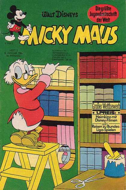 Micky Maus 525 - Donald Duck - Books - Posters - Ladder - Scissors