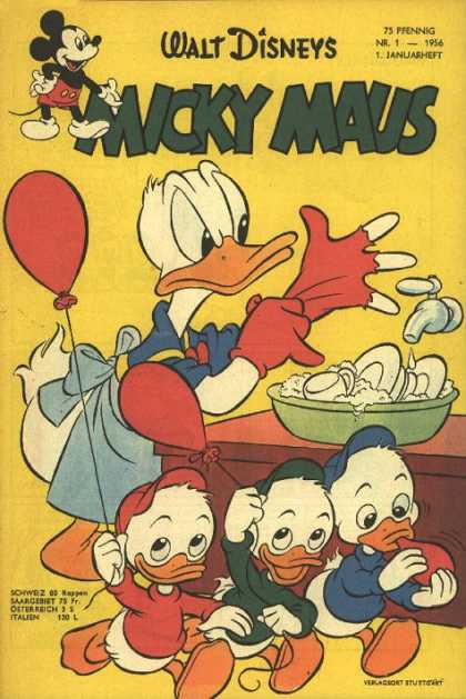 Micky Maus 53 - Walt Disney - Micky Maus - Donald Duck - Red Balloon - Washing Dishes
