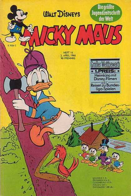 Micky Maus 537 - Ducks - Woodpecker - Tree - Hatchet - River