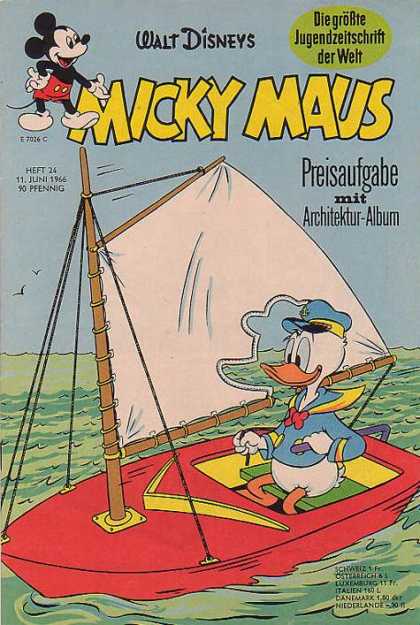 Micky Maus 547 - Boat - Sail - Duck - Water - Ropes