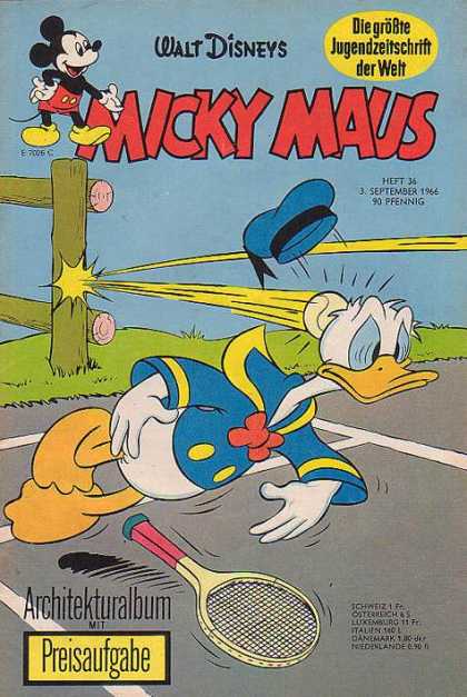 Micky Maus 559 - Donald Duck - Tennics Ball - Hit - German - Architekturalbum Mit Preisaufgabe