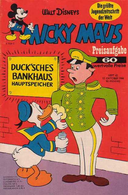 Micky Maus 565 - Walt Disney - Donald Duck - Captain - Hauprspeicher - Bankhaus