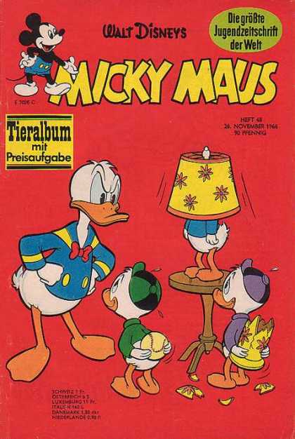 Micky Maus 571 - Donald Duck - Huey Dewey Louie - Broken Lamp - Baseball - Lamp Shade
