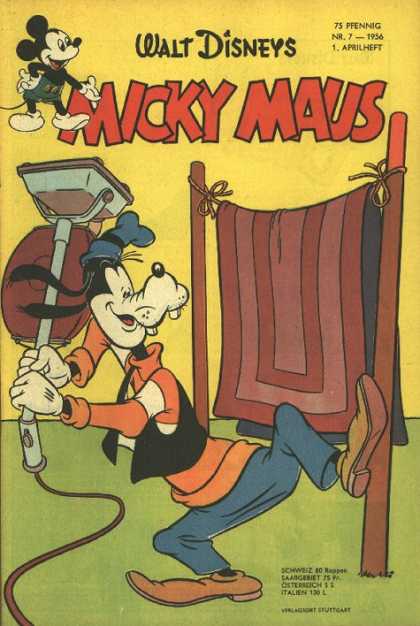 Micky Maus 59 - Goofy - Cleaning - Foreign Comic - Collector Comic - Old Vacuum
