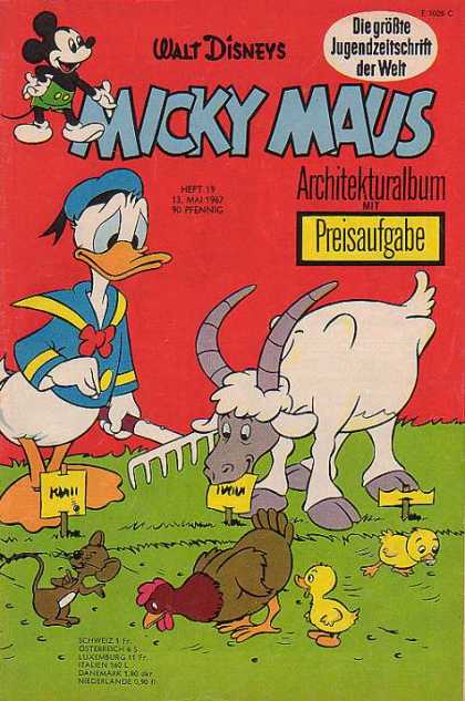 Micky Maus 595 - Donald Duck - Preisaufgabe - Goat - Garden - Chickens
