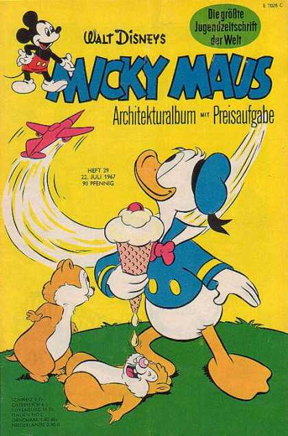 Micky Maus 605 - Disney - German - Mickey - Donald - Plane