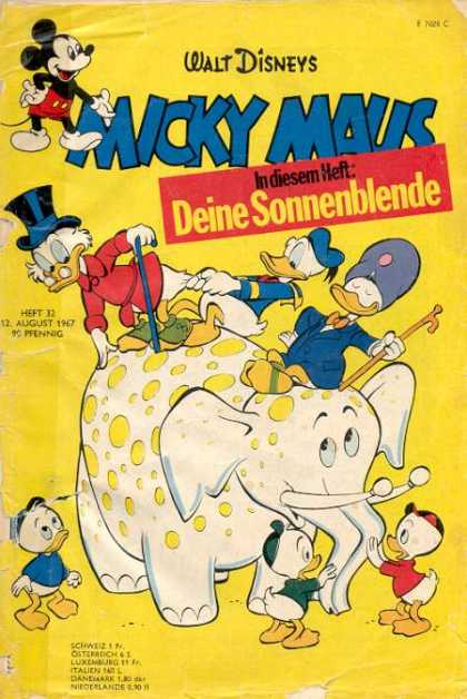Micky Maus 608 - Ducks - Mouse - Disney - Elephant - Yellow Spots