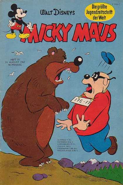 Micky Maus 609 - Angry Bear - Prisoner - Mountains - Bear Roaring At Man - The Wilderness