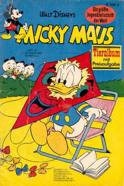 Micky Maus 616 - Walt Disney - Donald Duck - Lawn Chair - Kite - Hedge