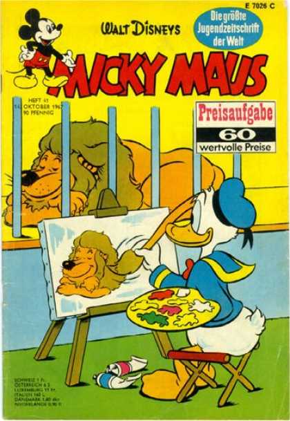 Micky Maus 617 - Mouse - Lion - Donald Duck - Paiting - Brush