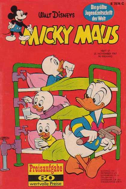 Micky Maus 623 - Walt Disney - Donald Duck - Wrench - Bed - Water