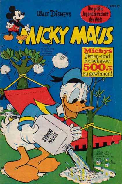 Micky Maus 653 - Walt Disney - Donald Duck - Watering - Tree - Hammock