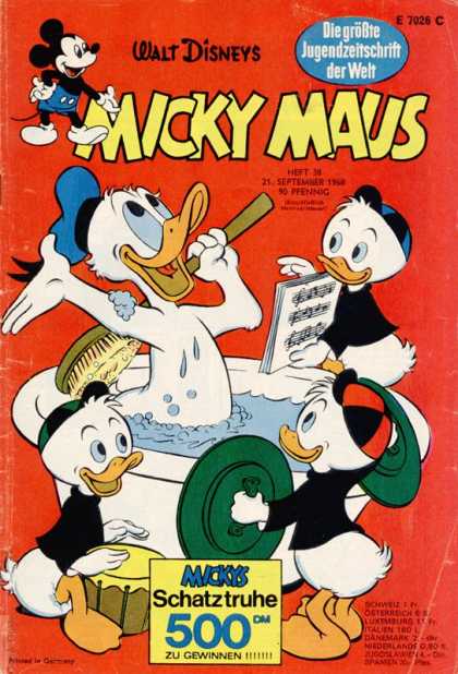 Micky Maus 666 - Rub A Dub Dub Four Ducks In A Tub - Donald Sings For His Nephews - Its Great To Be Clean - Fun In The Tub - Donald Goes Quackers
