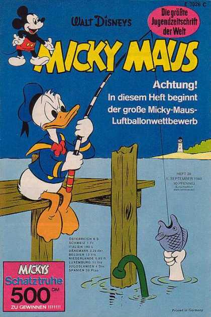 Micky Maus 716 - Walt Disney - Donald Duck - Light House - Water - Fish