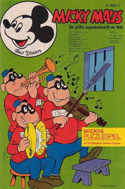 Micky Maus 743 - Fiddle - Criminals - Horn - Stool - Musical Notes