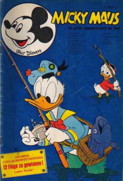 Micky Maus 766 - Donald Duck - Fishing Pole - Fish - Ocean - Flies