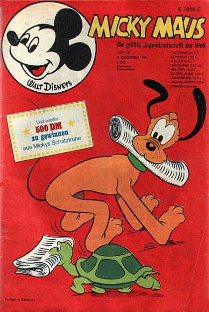 Micky Maus 781 - Walt Disney - Pluto - Newspaper - Turtle - Mouse