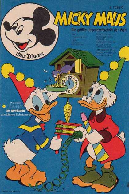 Micky Maus 785 - Donald Duck - Uncle Scrooge - Cuckoo Clock - Bird Food - Party Hats