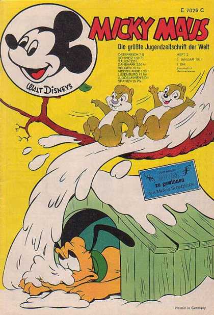 Micky Maus 786 - Snow - Tree Branch - Dog House - Pluto - Chip N Dale