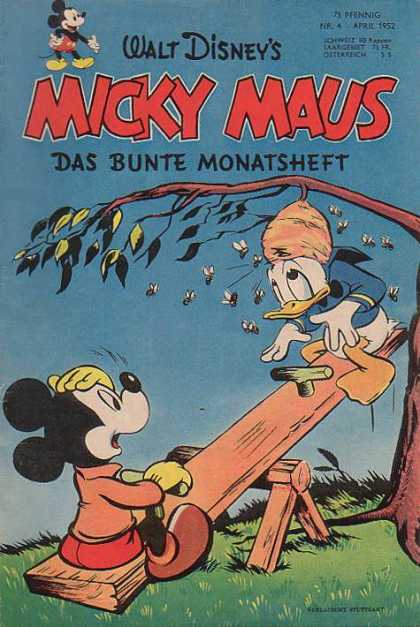 Micky Maus 8 - Walt Disney - Tree - Sea-saw - Donald Duck - Bees