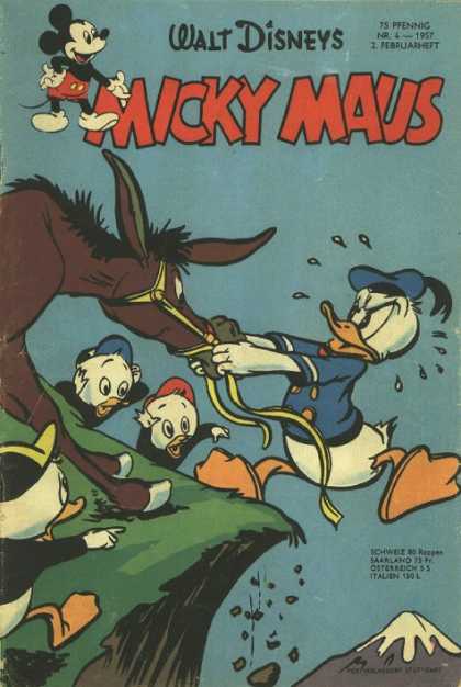 Micky Maus 82 - Donald Duck - Donkey - Pull - Falling In A Cliff - Nephews