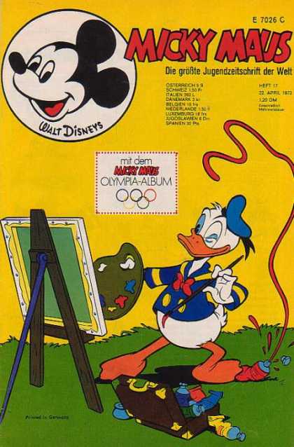 Micky Maus 853 - Walt Disneys - Donald Duck - Painting - Colors - Olympia