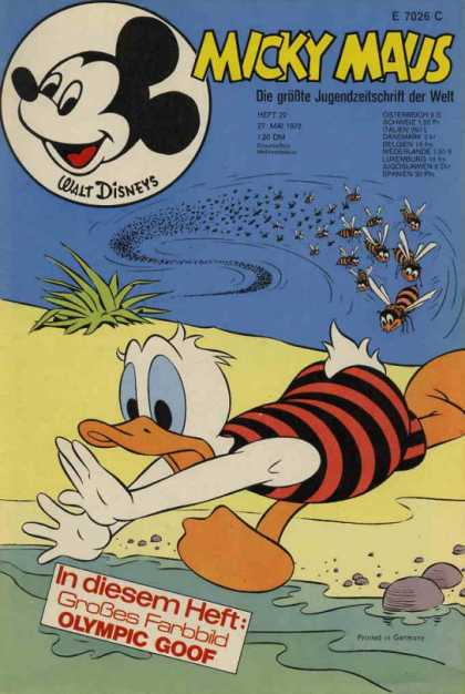 Micky Maus 858 - Olympic Good - Donald Duck - Bees - Swimming - Beach