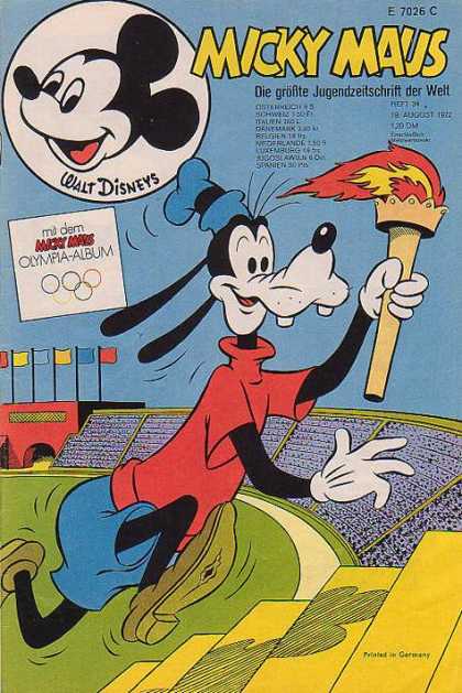 Micky Maus 870 - Mickey - Goofy - Olympics - Torch - Stadium
