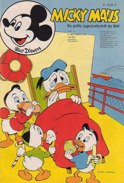 Micky Maus 873 - German - Walt Disney - Donald Duck - Cruise Ship - Food