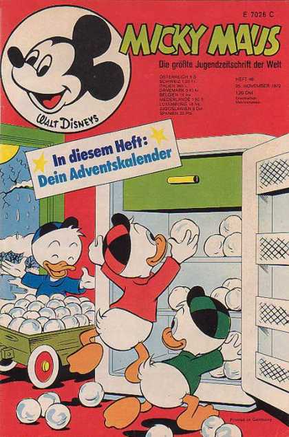 Micky Maus 884 - German - Dein Adventskalender - Hewey Dewey U0026 Louie - Snow Balls - Refrigerator