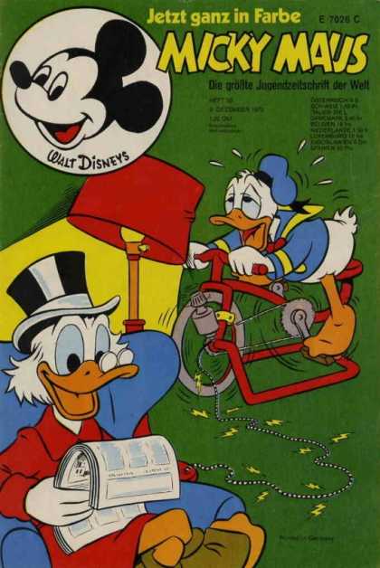 Micky Maus 886 - Donald Duck - Bicycle - Top Hat - Newspaper - Lamp