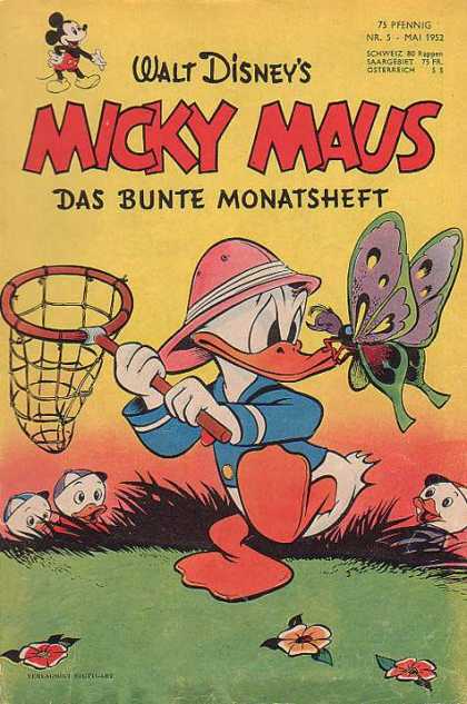 Micky Maus 9 - Donald Duck - Huey - Dewey - Louie - Butterfly