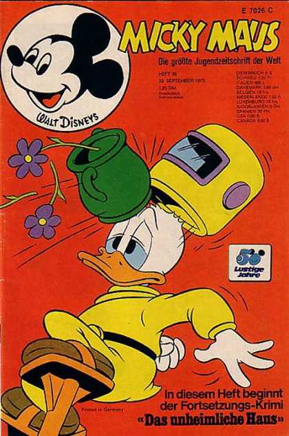 Micky Maus 928 - Walt Disney - Flowers - Donlad Duck - Flower Vase - Bumped