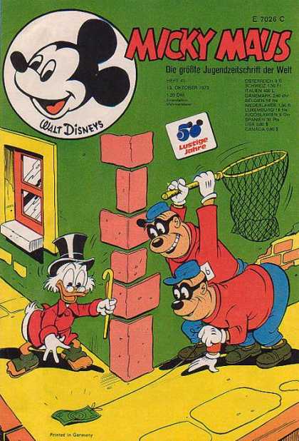 Micky Maus 930 - Uncle Scrooge - German Comic - Bandit - Chasing Dollar - Teasing