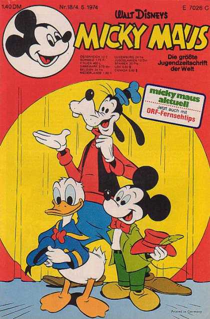 Micky Maus 959 - Donald Duck - Goofy - Spotlight - Curtain - Jetzt Auch Mith Orf-fernsehtips