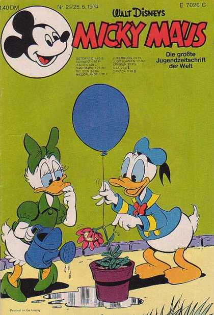 Micky Maus 962 - Blue Balloon - Donald Duck - Plant - Watering Can - Beret
