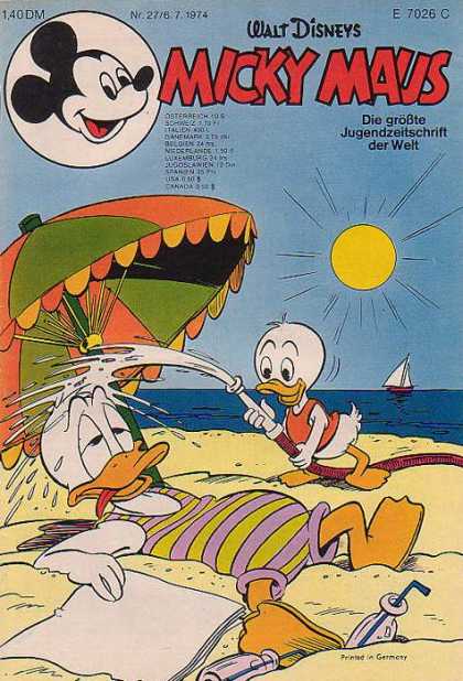 Micky Maus 968 - Walt Disney - Donald Duck - Beach - Hose - Boat