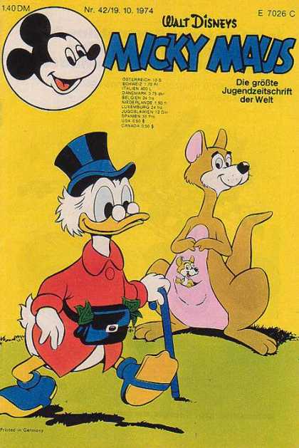 Micky Maus 983 - Walt Disneys - Mickey Mouse - Scrooge Duck - Walking - Cane