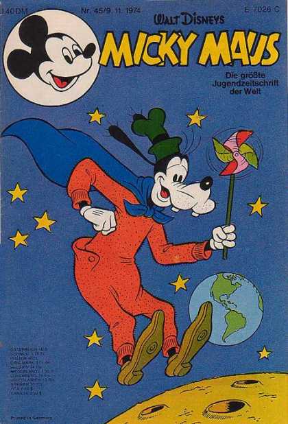 Micky Maus 986 - Walt Disneys - Gooffy - Moon - Earth - Star
