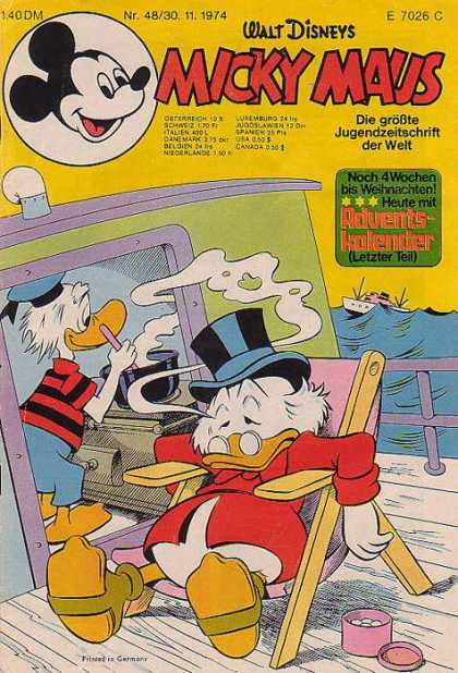 Micky Maus 989 - Walt Disneys - Die Grobte Jugendzeitschrift Der Welt - Cap - Water - Ship
