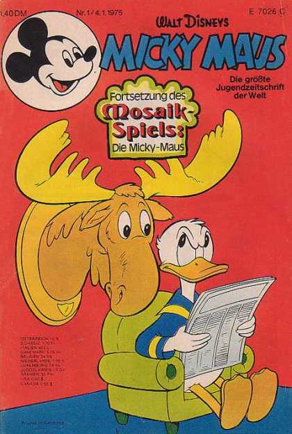 Micky Maus 994 - Mickey Mouse - Donald Duck - Moose - Walt Disney - Newspaper