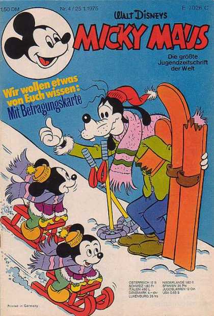 Micky Maus 997 - Disney - Snow - Skis - Goofy - Scarves