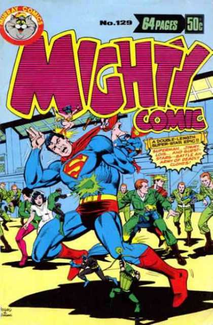 Mighty Comic 129 - Murray Comics - Cat - Superman - Soldier - Little People